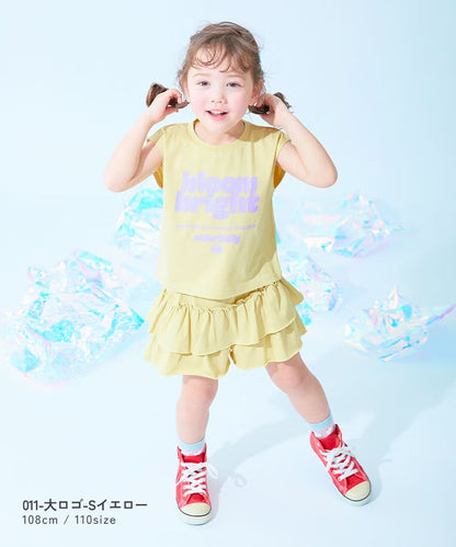 日本童裝 dev!rock 吸汗速乾 接觸冷感涼感 背心裙褲兩件套裝 100-160cm 女童款 夏季 TOPS PANTS