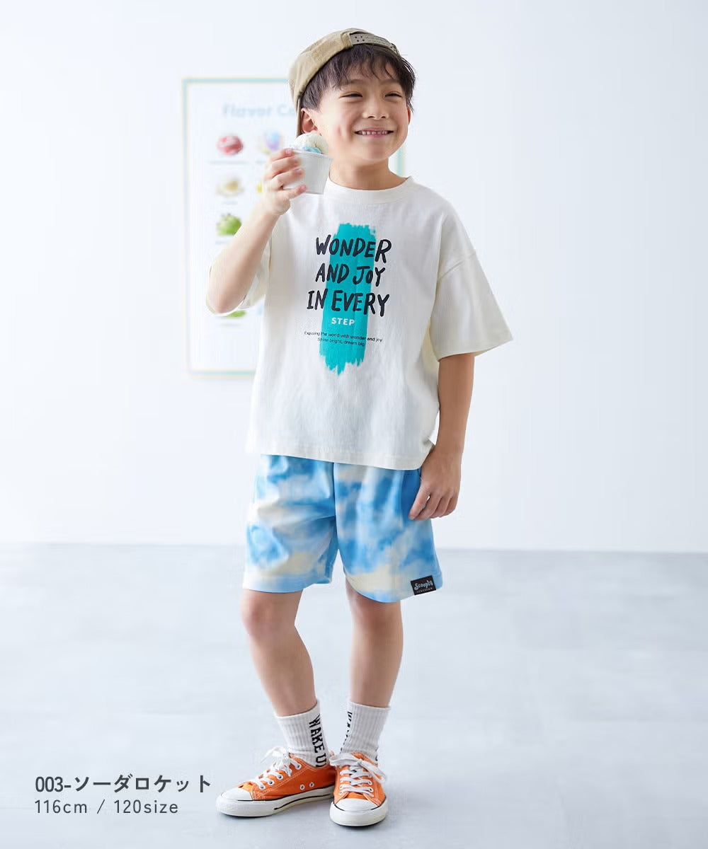 日本童裝 dev!rock 吸汗速乾 接觸冷感涼感 扎染短褲 100-160cm 男童款/女童款 夏季 PANTS