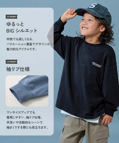 日本童裝 dev!rock 印花長袖上衣 90-160cm 男童款/女童款 秋季 TOPS