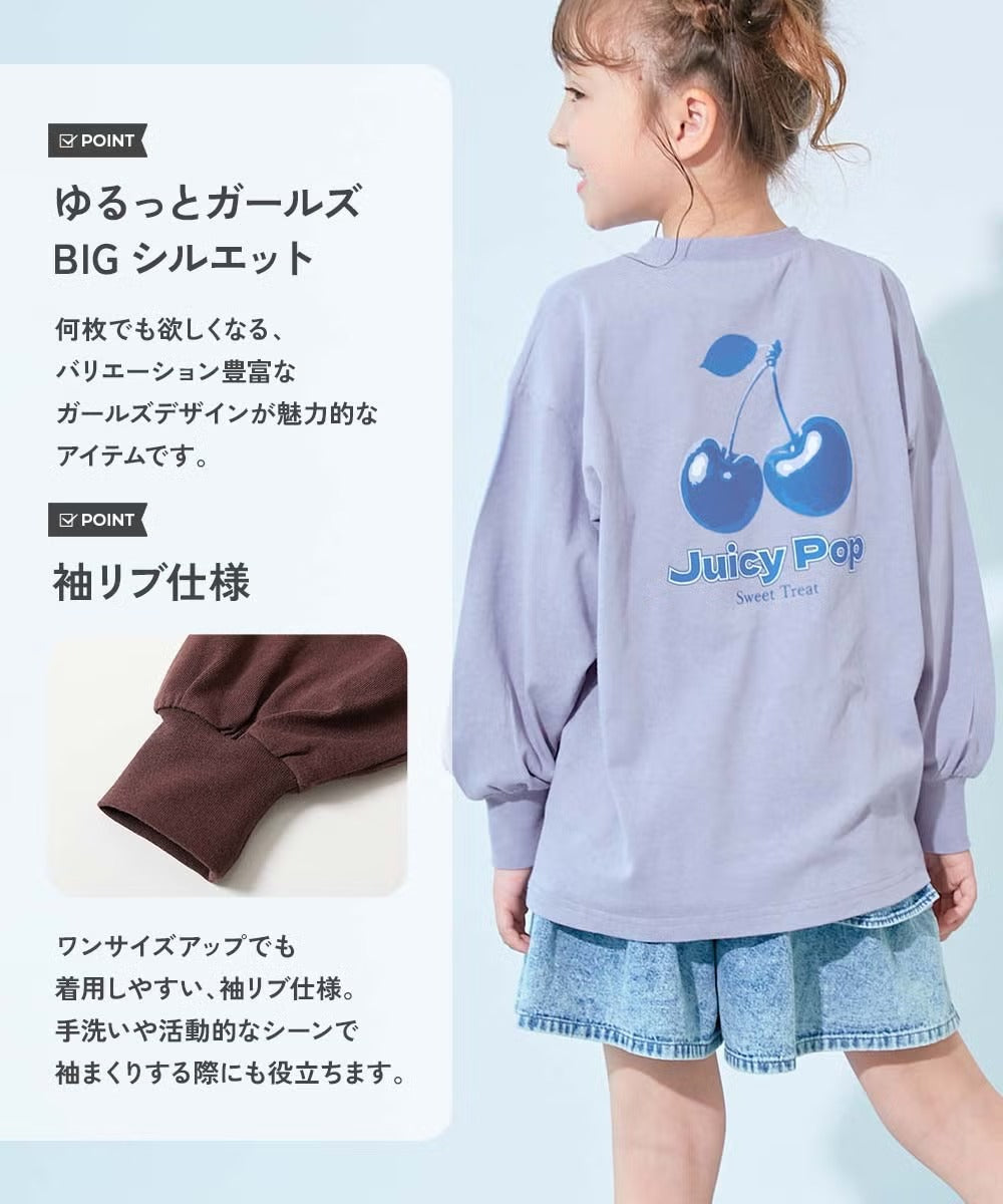 日本童裝 dev!rock 印花長袖上衣 90-160cm 女童款 秋季 TOPS