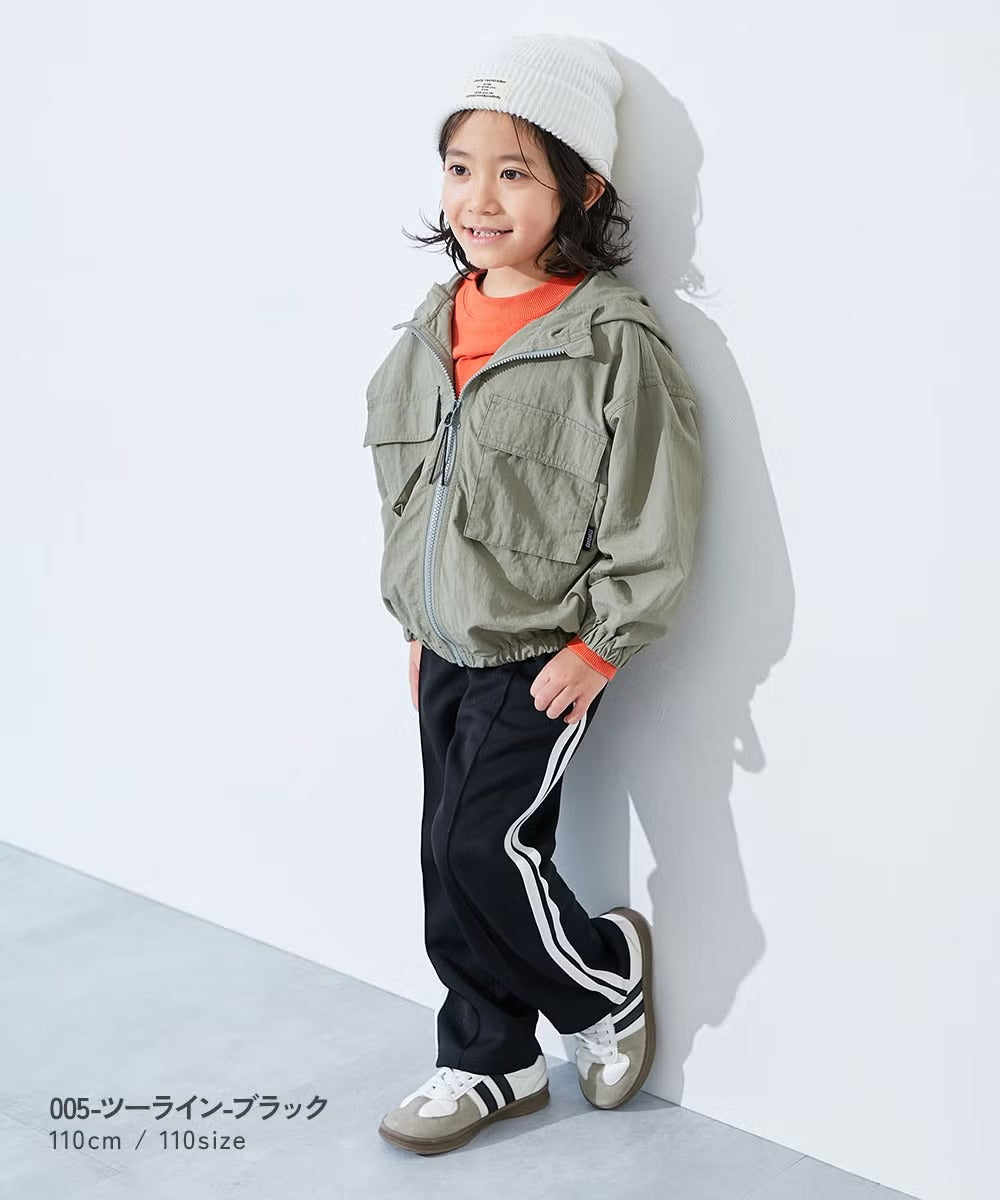 日本童裝 dev!rock 側邊條紋寬腿運動褲 100-160cm 男童款/女童款 秋季 PANTS