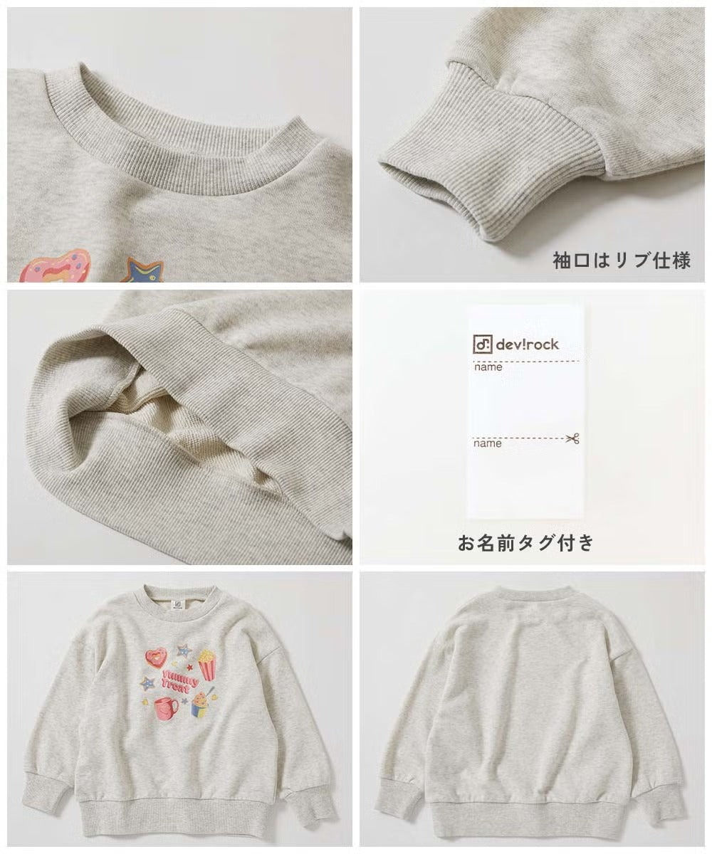 日本童裝 dev!rock 印花長袖衛衣 90-140cm 女童款 冬季 TOPS