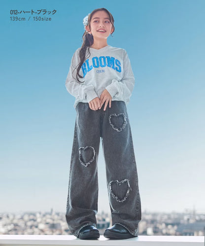 日本童裝 dev!rock 牛仔闊腿褲 120-160cm 女童款 冬季 PANTS