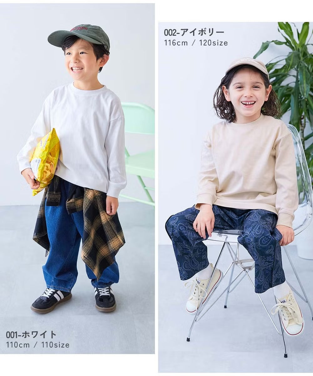 日本童裝 dev!rock 寬鬆版型羅紋袖長袖上衣 80-160cm 男童款/女童款 冬季 TOPS