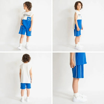 日本童裝 Branshes 撞色華夫格短褲 80-150cm 男童款 夏季 PANTS