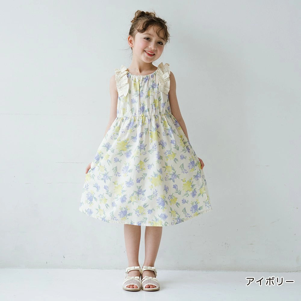 日本童裝 Branshes 荷葉邊連身裙 80-150cm 女童款 夏季 DRESSES