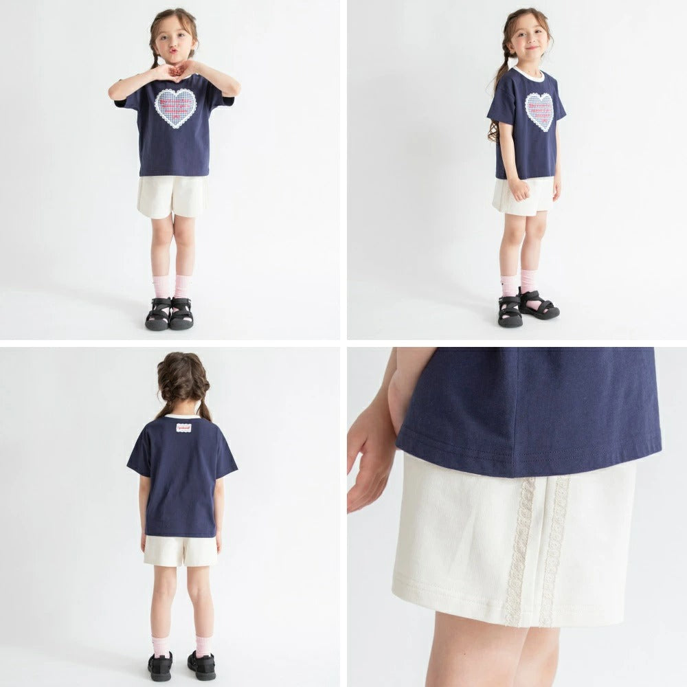 日本童裝 Branshes 側線短褲 80-150cm 女童款 夏季 PANTS