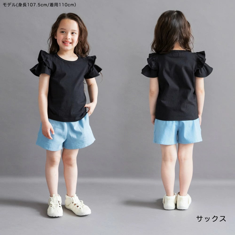 日本童裝 Branshes 純色牛仔短褲 100-150cm 女童款 夏季 PANTS