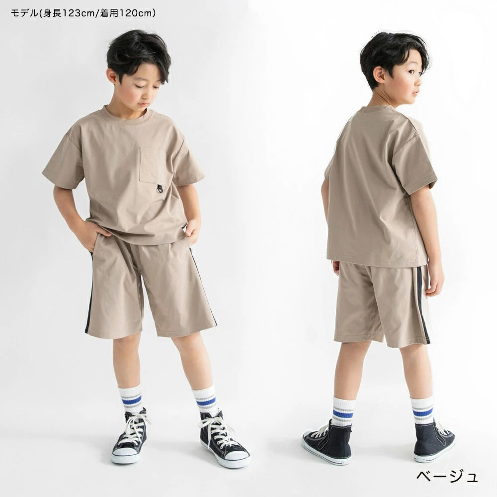 日本童裝 Branshes 速乾系列 抗皺 山系短袖上衣 120-150cm 男童款 夏季 TOPS