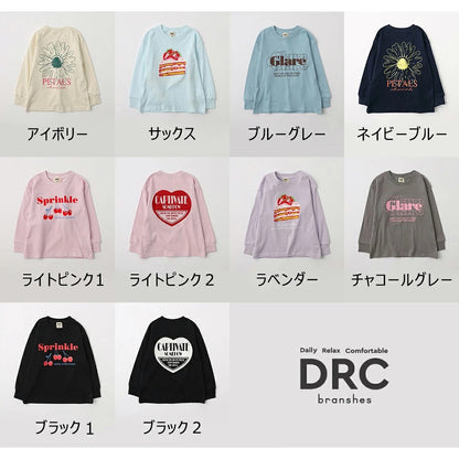 日本童裝 Branshes 印花長袖上衣 100-160cm 女童款 秋季 TOPS