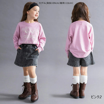 日本童裝 Branshes 寬鬆印花長袖上衣 100-150cm 男童款/女童款 秋季 TOPS