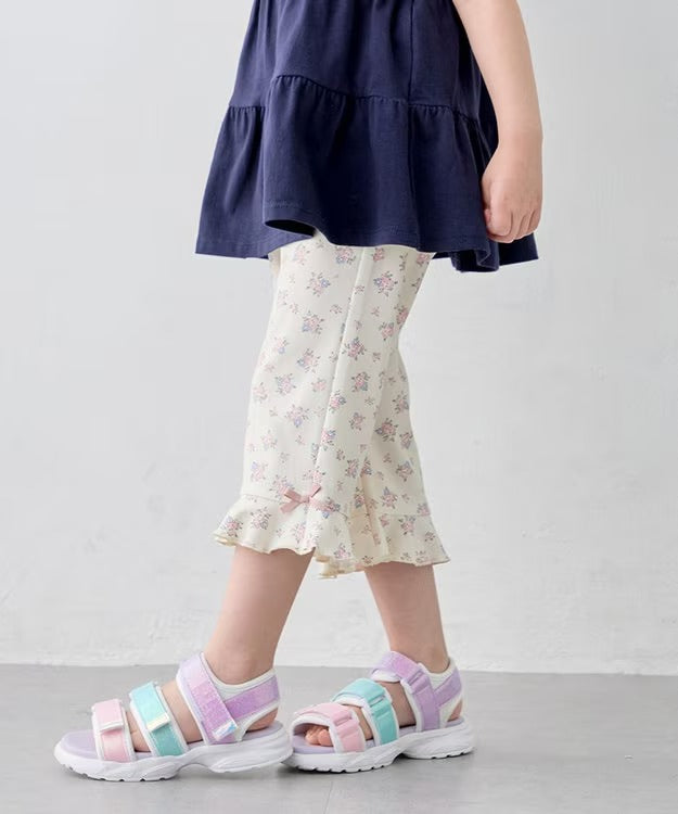日本童裝 aF#a325 接觸冷感 花邊七分褲 90-140cm 女童款 夏季 PANTS
