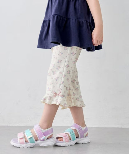 日本童裝 aF#a325 接觸冷感 花邊七分褲 90-140cm 女童款 夏季 PANTS