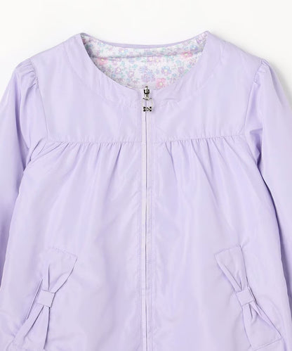 日本童裝 aF#a325 2Way 防水系列 雙面兩著 帽可拆 花邊風褸 100-150cm 女童款 春季 OUTERWEAR