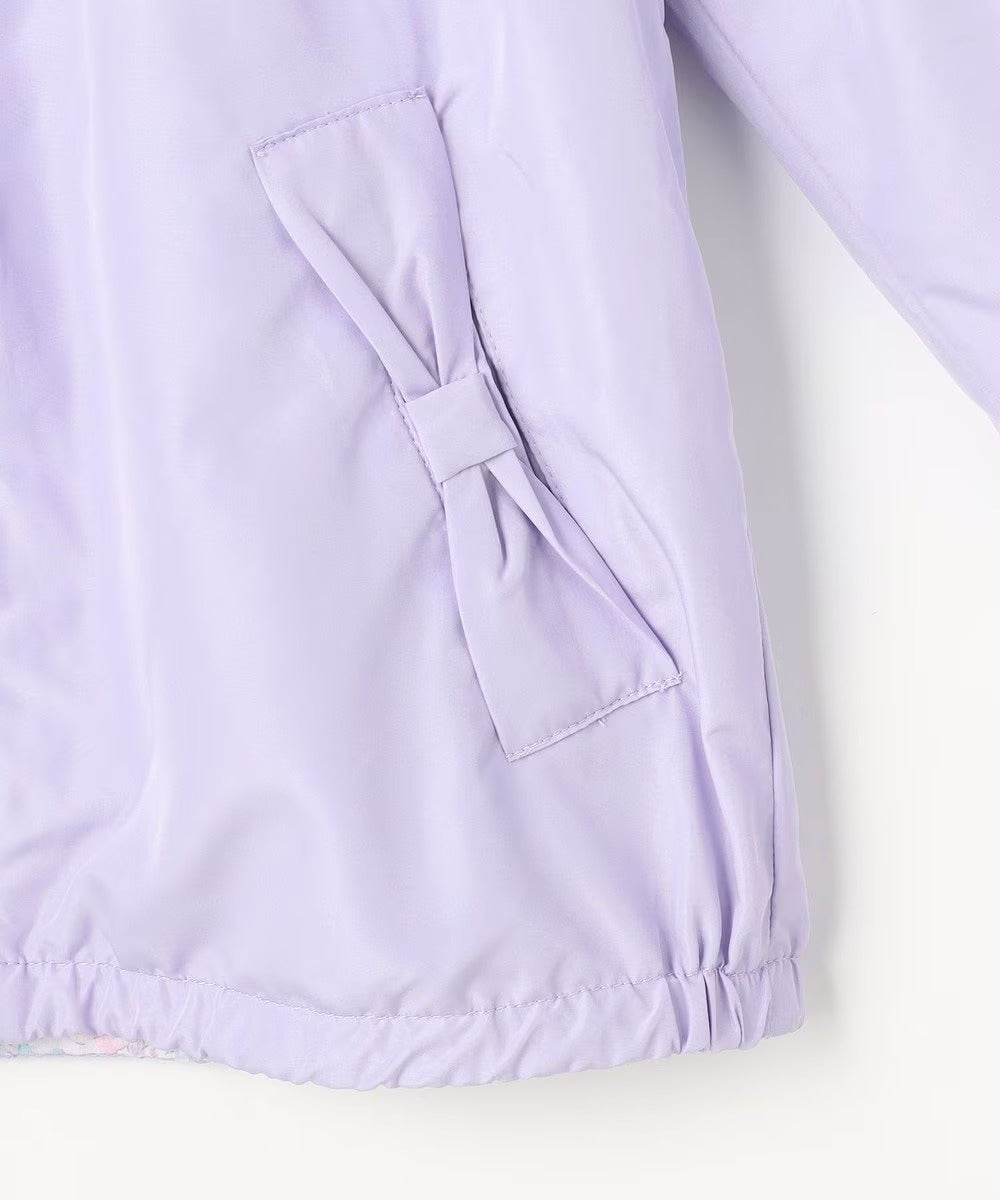 日本童裝 aF#a325 2Way 防水系列 雙面兩著 帽可拆 花邊風褸 100-150cm 女童款 春季 OUTERWEAR