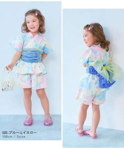 日本童裝 dev!rock 日本甚平緞帶 日本浴衣緞帶 日本和服 90-160cm 女童款 夏季  日本夏祭慶典特輯