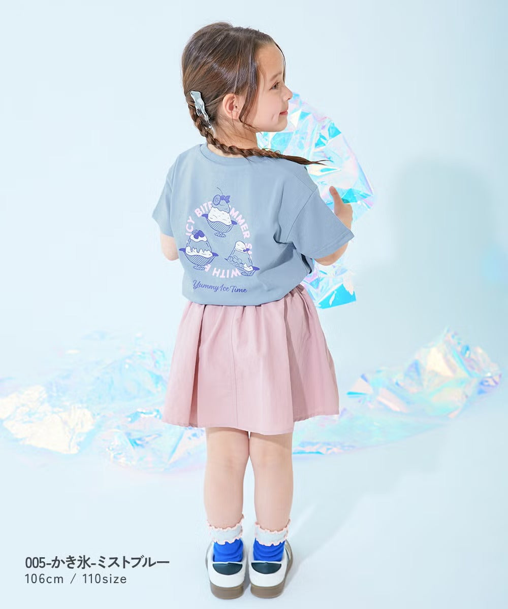 日本童裝 dev!rock 吸汗速乾 接觸冷感涼感 印花上衣 90-160cm 女童款 夏季 TOPS