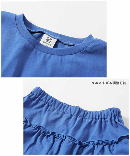 日本童裝 dev!rock 吸汗速乾 接觸冷感涼感 背心裙褲兩件套裝 100-160cm 女童款 夏季 TOPS PANTS
