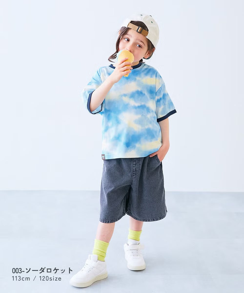 日本童裝 dev!rock 吸汗速乾 接觸冷感涼感 扎染上衣 100-160cm 男童款/女童款 夏季 TOPS