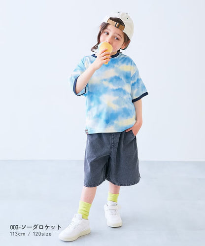 日本童裝 dev!rock 吸汗速乾 接觸冷感涼感 扎染上衣 100-160cm 男童款/女童款 夏季 TOPS
