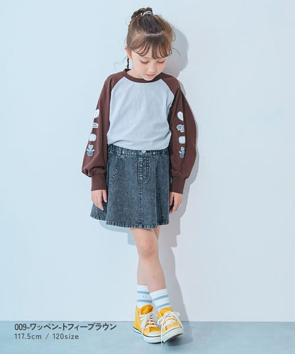日本童裝 dev!rock 印花長袖上衣 100-160cm 女童款 秋季 TOPS