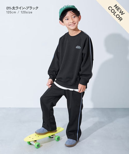 日本童裝 dev!rock 側邊條紋寬腿運動褲 100-160cm 男童款/女童款 秋季 PANTS