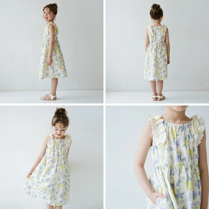 日本童裝 Branshes 荷葉邊連身裙 80-150cm 女童款 夏季 DRESSES