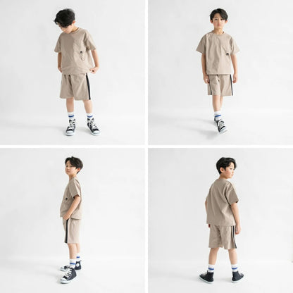日本童裝 Branshes 速乾系列 抗皺 山系短袖上衣 120-150cm 男童款 夏季 TOPS