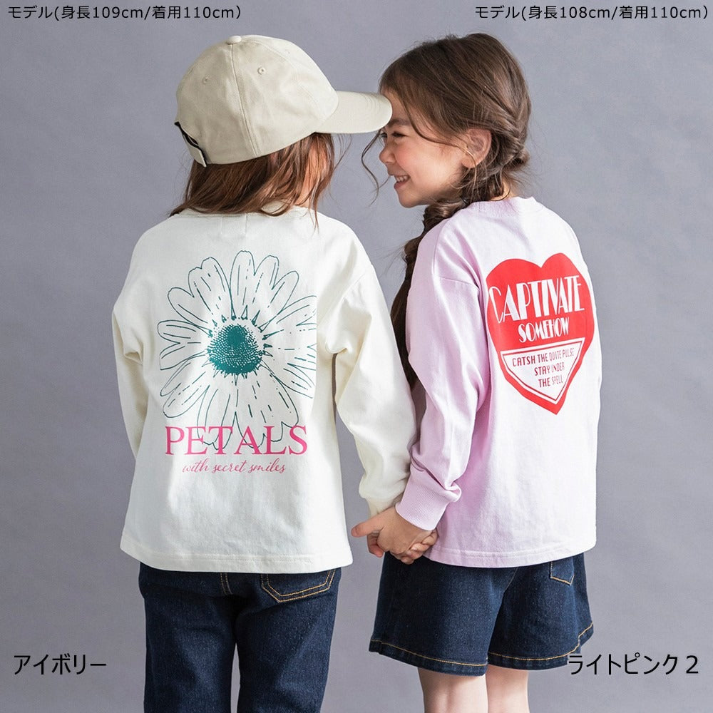 日本童裝 Branshes 印花長袖上衣 100-160cm 女童款 秋季 TOPS