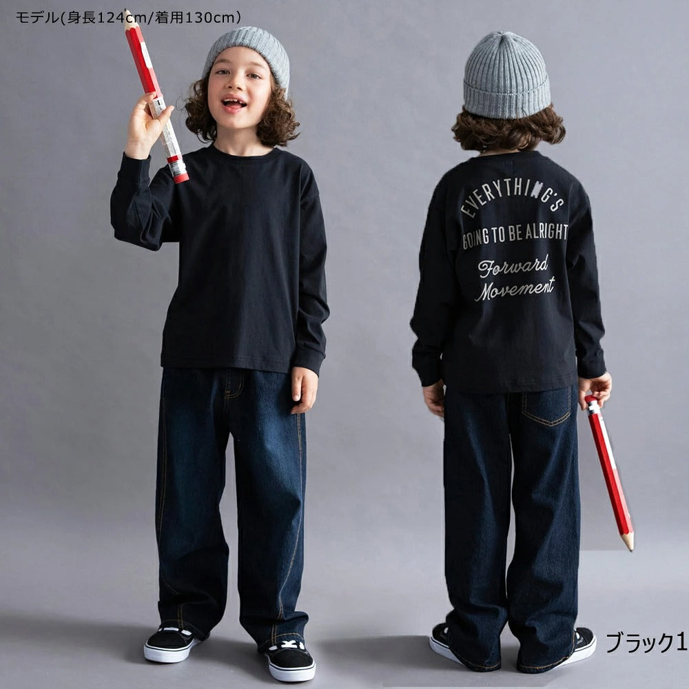 日本童裝 Branshes 印花長袖上衣 100-160cm 男童款/女童款 秋季 TOPS