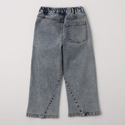 日本童裝 Branshes 牛仔寬腿直筒長褲 100-160cm 男童款/女童款 秋季 PANTS