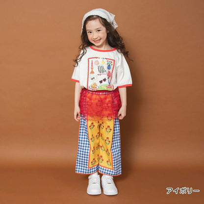 日本童裝 Branshes x りぃー 印花短袖上衣 80-130cm 女童款 夏季 TOPS
