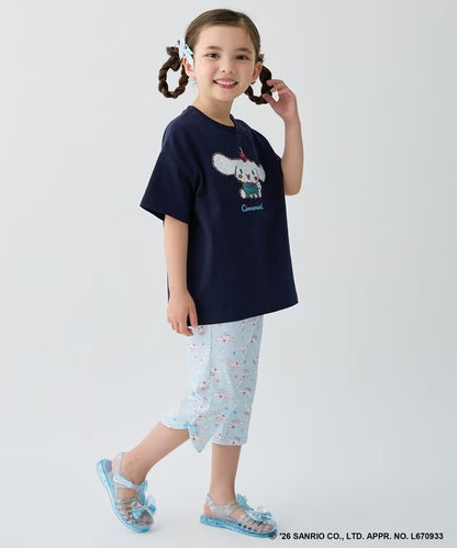 日本童裝 aF#a325 x Sanrio 接觸冷感 蝴蝶結七分褲 100-130cm 女童款 夏季 PANTS