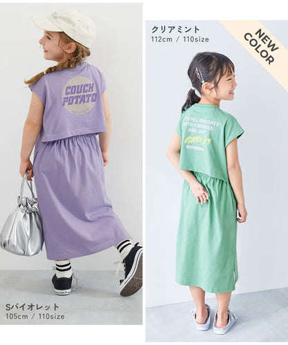 日本童裝 dev!rock 露背假兩件背心裙 100-160cm 女童款 夏季 TOPS