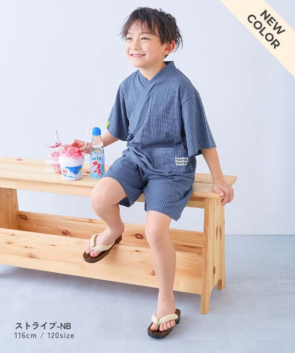 日本童裝 dev!rock 日本甚平 日本和服 100-160cm 男童款 夏季 TOPS PANTS 日本夏祭慶典特輯