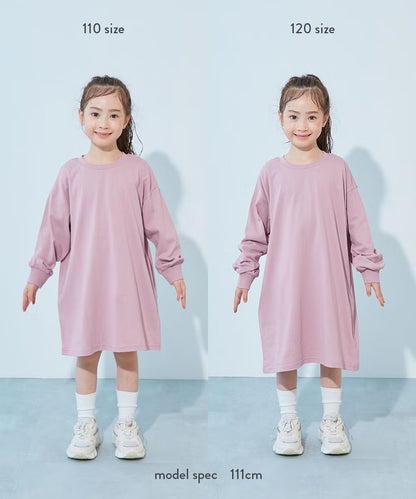 日本童裝 dev!rock 印花長袖連身裙 100-160cm 女童款 秋季 DRESSES