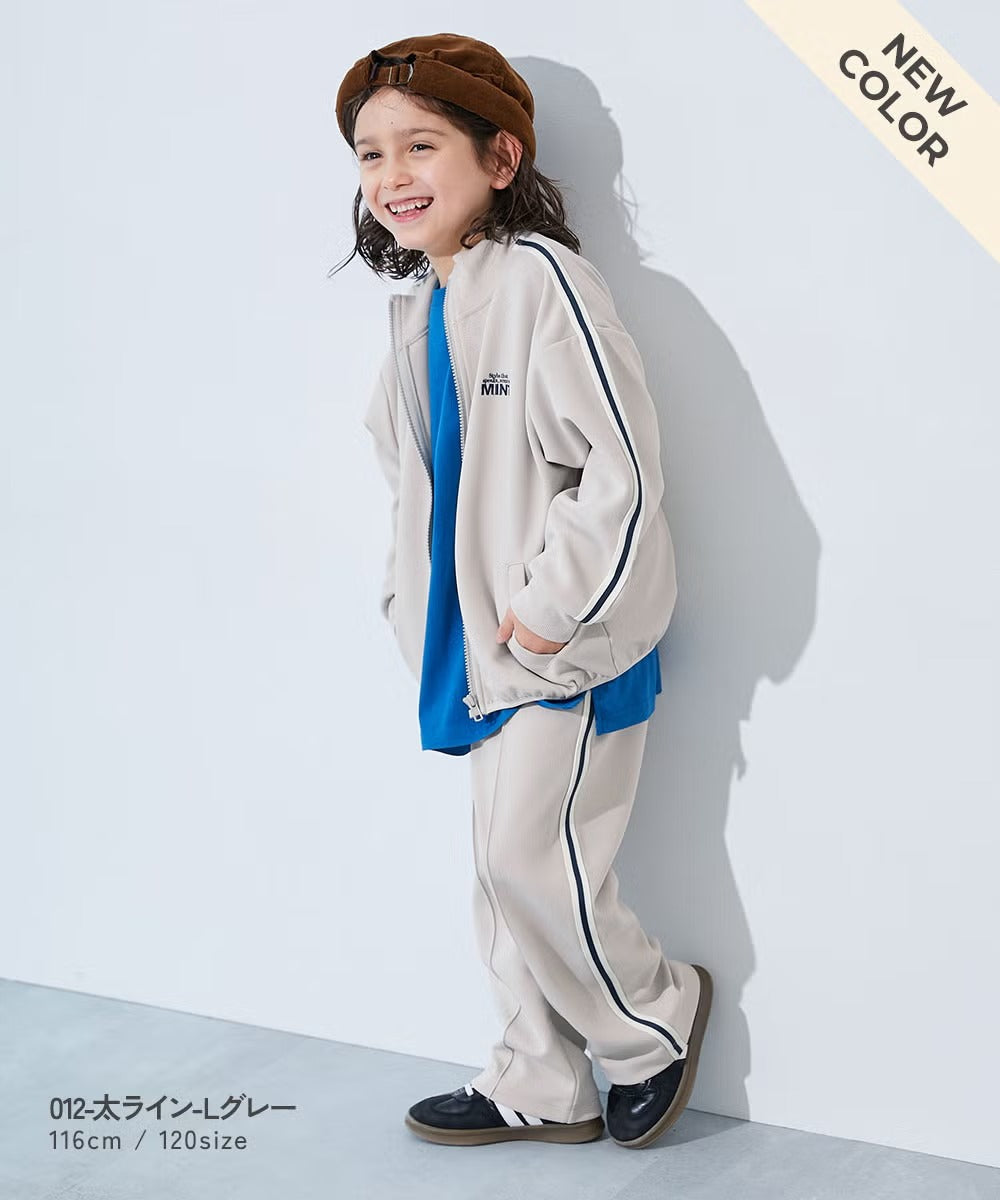日本童裝 dev!rock 側邊條紋寬腿運動褲 100-160cm 男童款/女童款 秋季 PANTS