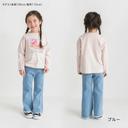 日本童裝 Branshes 流蘇喇叭牛仔褲 90-150cm 女童款 夏季 PANTS