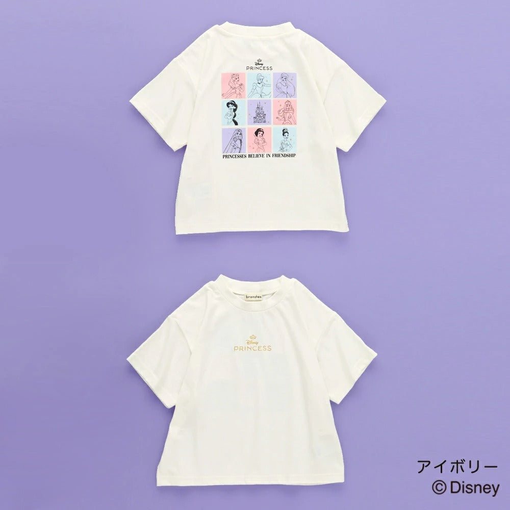 日本童裝 Branshes x Disney 公主印花上衣 100-150cm 女童款 夏季 TOPS