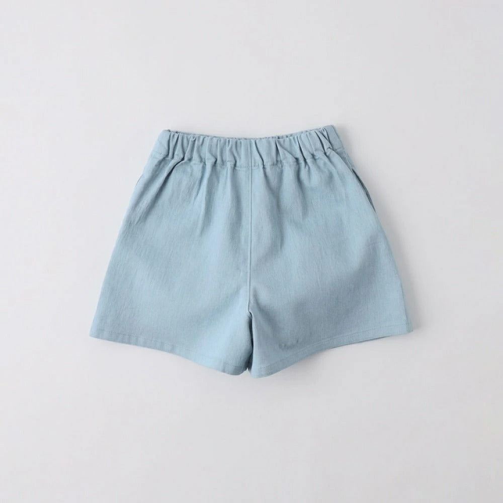 日本童裝 Branshes 純色牛仔短褲 100-150cm 女童款 夏季 PANTS