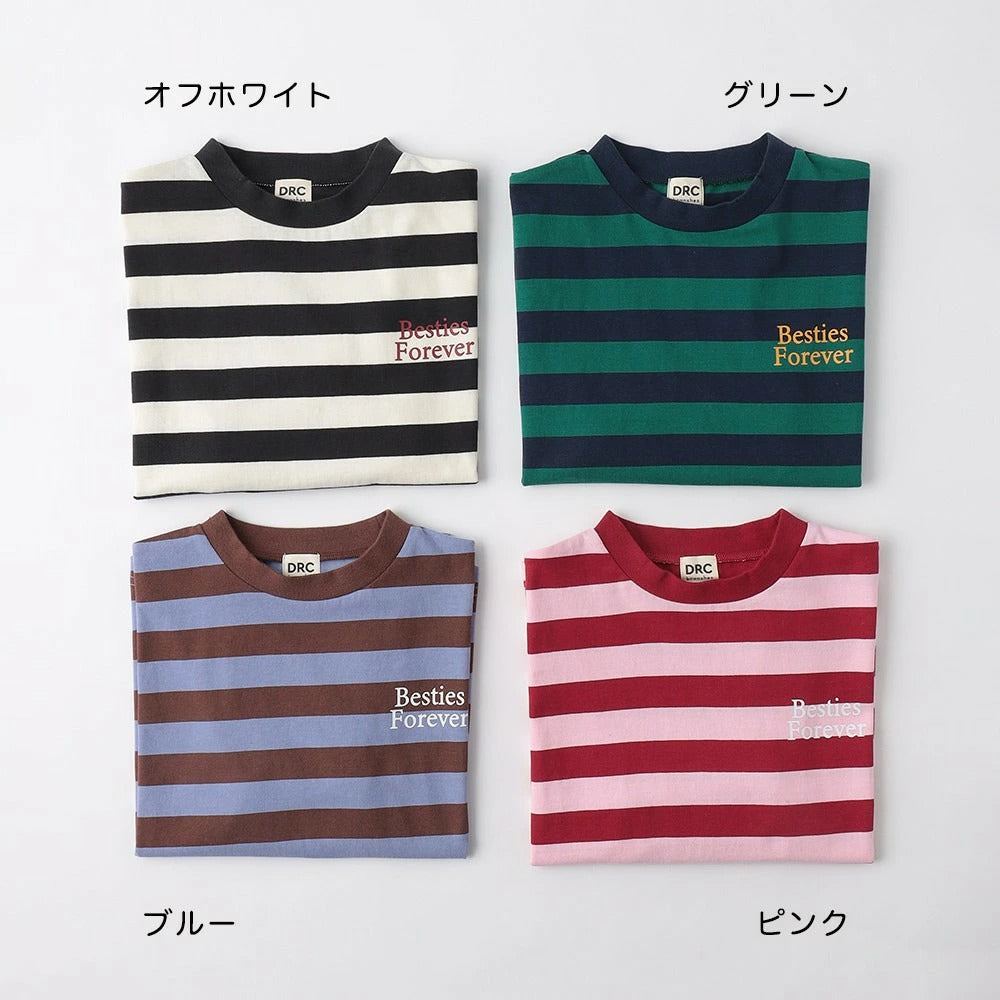 日本童裝 Branshes 間條短袖上衣 100-150cm 男童款 夏季 TOPS