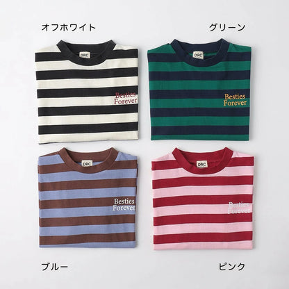 日本童裝 Branshes 間條短袖上衣 100-150cm 男童款 夏季 TOPS
