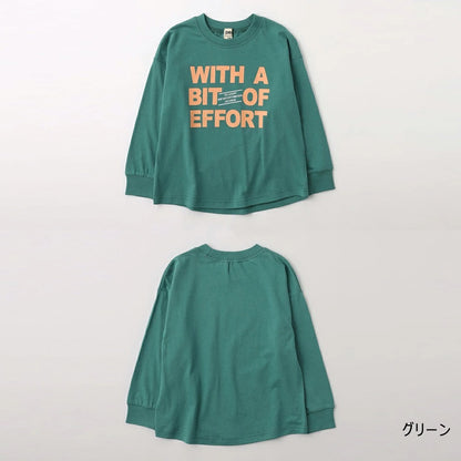 日本童裝 Branshes 寬鬆印花長袖上衣 100-150cm 男童款/女童款 秋季 TOPS