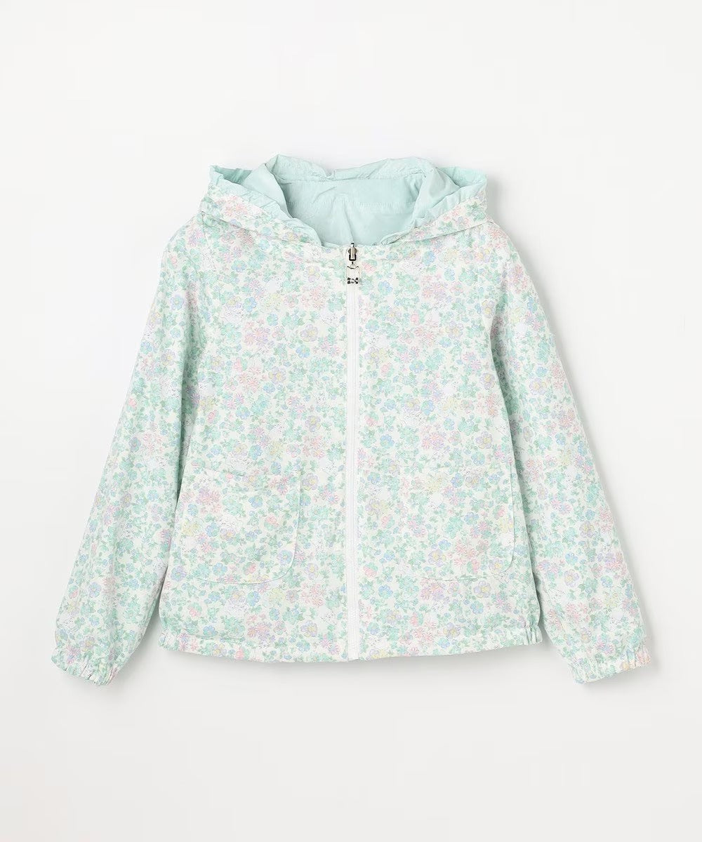 日本童裝 aF#a325 2Way 防水系列 雙面兩著 帽可拆 花邊風褸 100-150cm 女童款 春季 OUTERWEAR