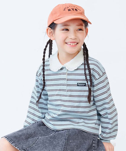 日本童裝 dev!rock 間條polo上衣 100-160cm 女童款 秋季 TOPS