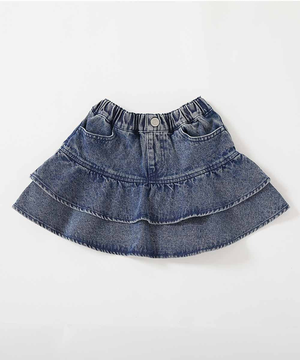 日本童裝 dev!rock 層層疊牛仔短裙 100-140cm 女童款 秋季 SKIRTS