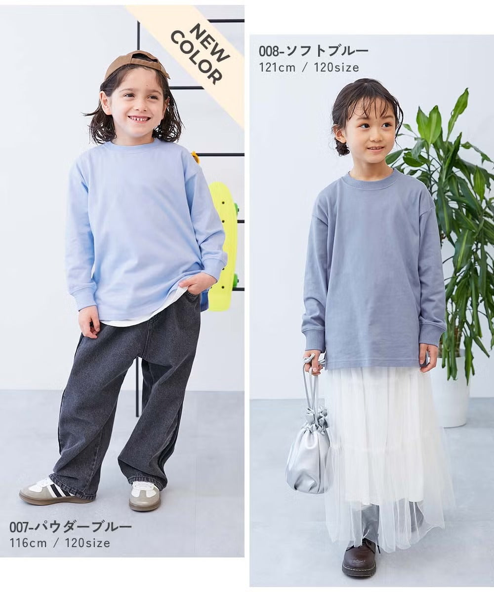 日本童裝 dev!rock 寬鬆版型羅紋袖長袖上衣 80-160cm 男童款/女童款 冬季 TOPS