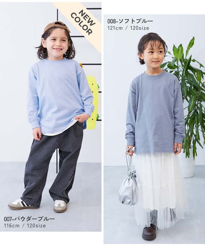 日本童裝 dev!rock 寬鬆版型羅紋袖長袖上衣 80-160cm 男童款/女童款 冬季 TOPS