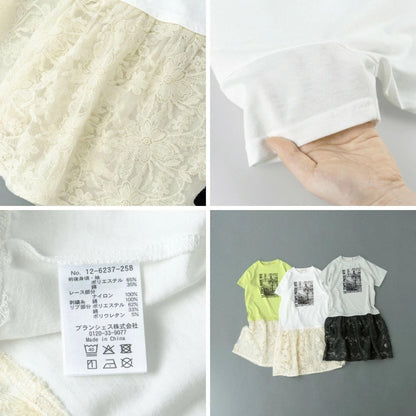 日本童裝 Branshes 絲拼接連身裙 100-150cm 女童款 夏季 DRESSES TOPS