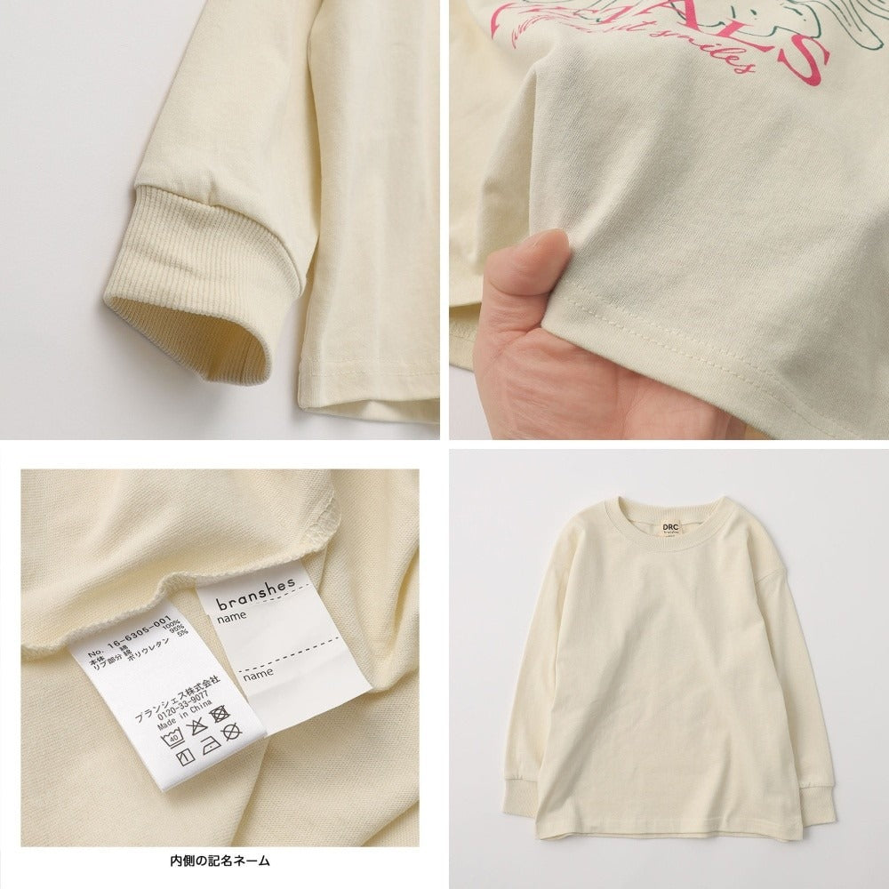 日本童裝 Branshes 印花長袖上衣 100-160cm 女童款 秋季 TOPS